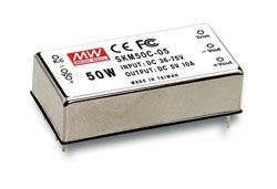 New SKM50 Series 50W Miniature Regulated DC-DC Converter