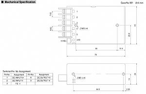 15W 36~72VDC Input Single Output DC-DC Converter