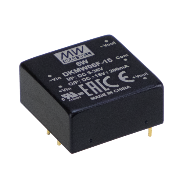 DKMW06G-12 -12V, 12V 6W Dual Output Regulated DC-DC Converter