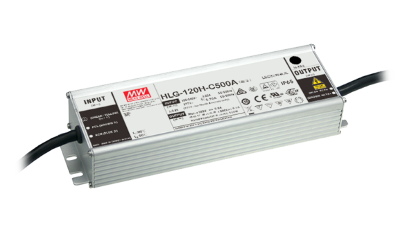 HLG-120H-C700B 150.5W 700mA 107-215V Constant Current IP67 High Output Voltage LED Power Supply