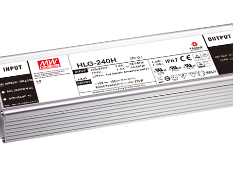 HLG-240H Series 240W Single Output IP67 Rated High Reliability LED Power Supply