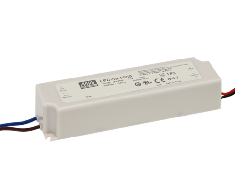 LPC-35-1400 33.6W 9~24V 1400mA IP67 Rated LED Lighting Power Supply