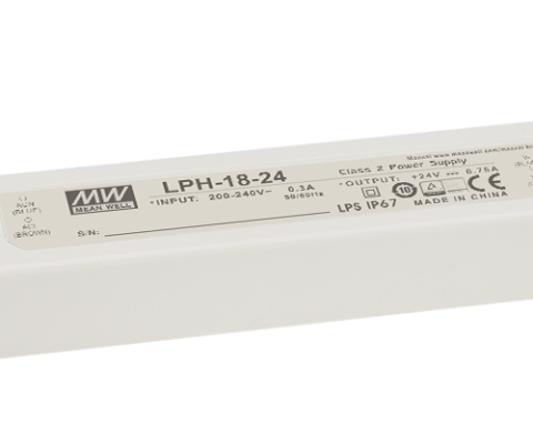 LPH-18-36 18W 36V 0.5A IP67 Rated LED Lighting Power Supply