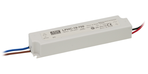 LPHC-18-700 17.5W 25V 700mA IP67 Rated LED Lighting Power Supply