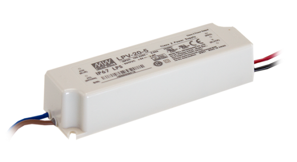 LPV-20-5 15W 5V 3A IP67 Rated LED Lighting Power Supply