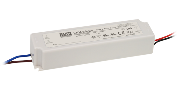 LPV-60-24 60W 24V 2.5A IP67 Rated LED Lighting Power Supply