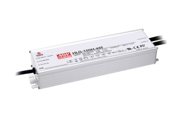 HLG-100H-B Series 100W Single Output IP67 Rated LED Power Supply with Dimming